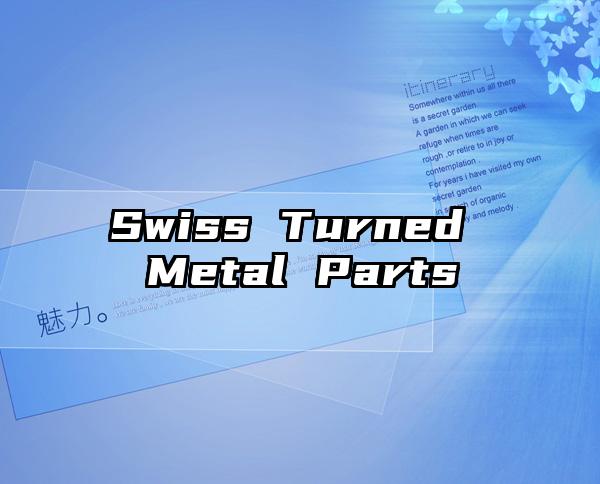 Swiss Turned Metal Parts