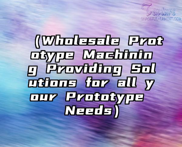 （Wholesale Prototype Machining Providing Solutions for all your Prototype Needs）