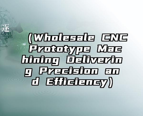 （Wholesale CNC Prototype Machining Delivering Precision and Efficiency）