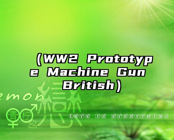 （WW2 Prototype Machine Gun British）