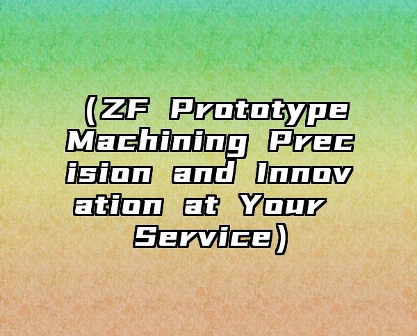 （ZF Prototype Machining Precision and Innovation at Your Service）